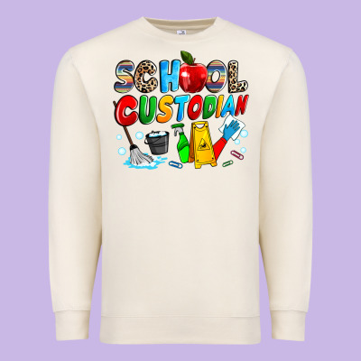 School Custodian Premium Sweatshirt Designed By Nancycooperartshop