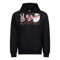 Black Peace love pink Christmas Urban Hoodie - NancyCooperArtShop