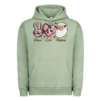Pigment Oil Green Peace love pink Christmas Urban Hoodie - NancyCooperArtShop
