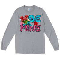 Heather Grey be mine valentine Long Sleeve Tee - AdoDesignShop