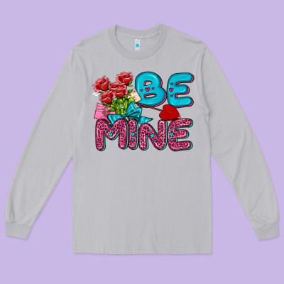 Be Mine Valentine Long Sleeve Tee Designed By Adodesignshop