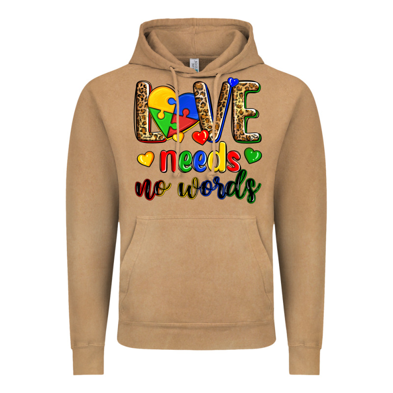 Love Needs No Words Vintage Hoodie by Zillion Design Studio | Teevron