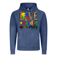 Vintage Denim love needs no words Vintage Hoodie - Zillion Design Studio
