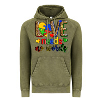 Vintage Olive love needs no words Vintage Hoodie - Zillion Design Studio