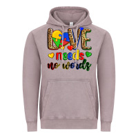 Vintage Zinc love needs no words Vintage Hoodie - Zillion Design Studio
