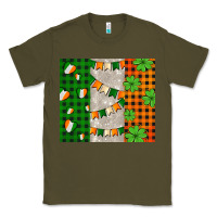 Army Green irish flag with shamrocks and heart Classic Tee - AdoDesignShop