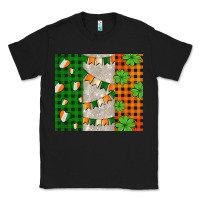 Black irish flag with shamrocks and heart Classic Tee - AdoDesignShop
