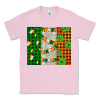 Bubblegum Pink irish flag with shamrocks and heart Classic Tee - AdoDesignShop