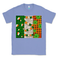 Colony Blue irish flag with shamrocks and heart Classic Tee - AdoDesignShop