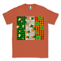 Copper irish flag with shamrocks and heart Classic Tee - AdoDesignShop