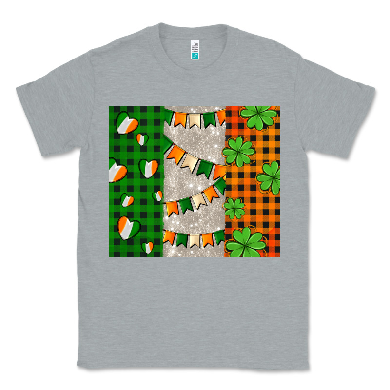 Irish Flag With Shamrocks And Heart Classic Tee by AdoDesignShop | Teevron