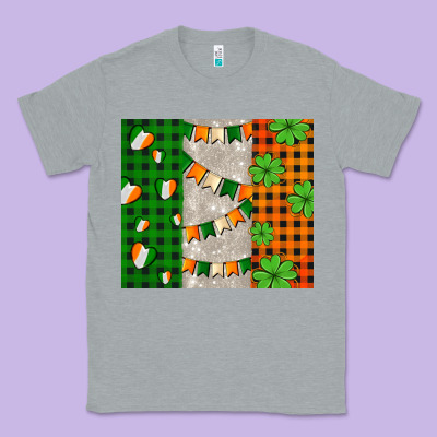 Irish Flag With Shamrocks And Heart Classic Tee Designed By Adodesignshop