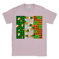 Lilac irish flag with shamrocks and heart Classic Tee - AdoDesignShop