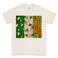 Natural irish flag with shamrocks and heart Classic Tee - AdoDesignShop
