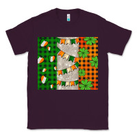Plum irish flag with shamrocks and heart Classic Tee - AdoDesignShop