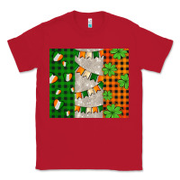 Red irish flag with shamrocks and heart Classic Tee - AdoDesignShop