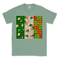 Sage irish flag with shamrocks and heart Classic Tee - AdoDesignShop