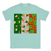 Seafoam irish flag with shamrocks and heart Classic Tee - AdoDesignShop