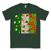 Sports Green irish flag with shamrocks and heart Classic Tee - AdoDesignShop