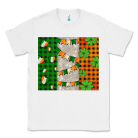 White irish flag with shamrocks and heart Classic Tee - AdoDesignShop