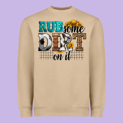 Rub Some Dirt On It Soccer Heavyweight Sweatshirt Designed By Hra Design Shop