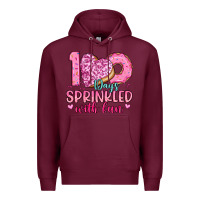 Burgundy 100 days sprinkled with fun Premium Hoodie - Artiststas