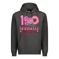 Charcoal Heather 100 days sprinkled with fun Premium Hoodie - Artiststas