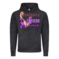Vintage Black Pancreatic Cancer Warrior Vintage Hoodie - texasbilliewilder