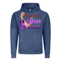 Vintage Denim Pancreatic Cancer Warrior Vintage Hoodie - texasbilliewilder