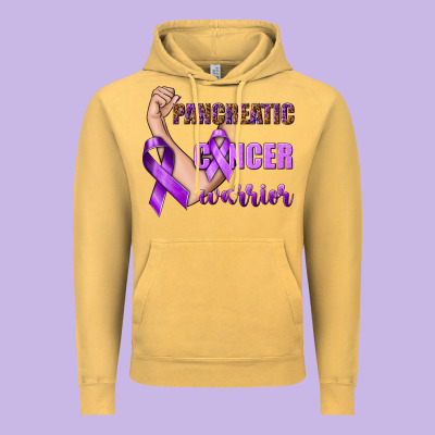Pancreatic Cancer Warrior Vintage Hoodie Designed By Texasbilliewilder