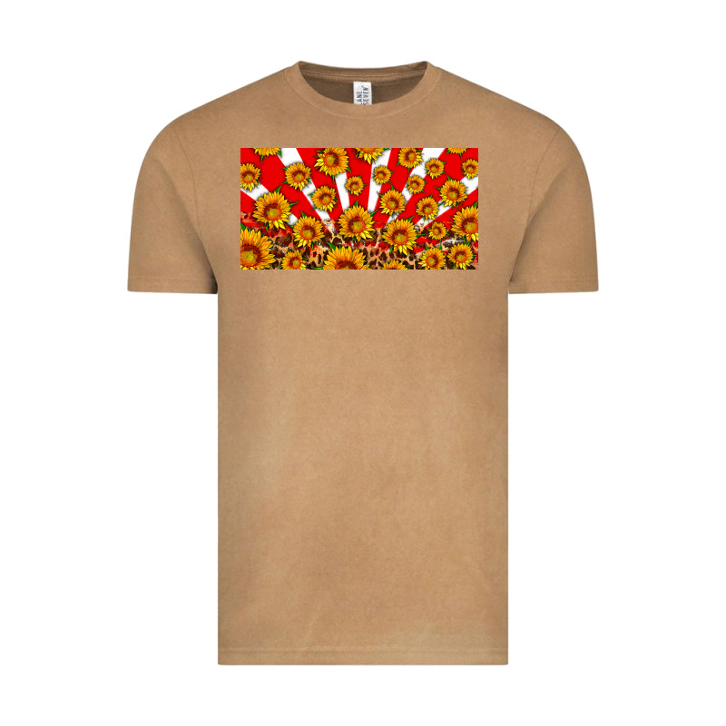 Usa Sunflowers Leopard License Plate Vintage Tee by HRA Design Shop | Teevron