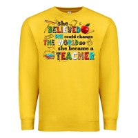 Lemon she believed she could change the world so she bec Premium Sweatshirt - NancyCooperArtShop