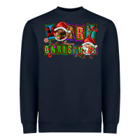 Navy merry christmas gnomies Heavyweight Sweatshirt - FaDigitalArtStudio