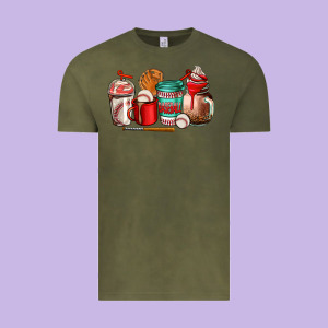 Baseball Coffee Cup Vintage Tee Designed By Adodesignshop