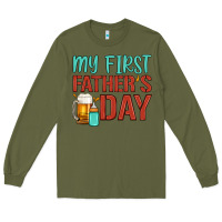 Army Green my first father's day Long Sleeve Tee - Artiststas