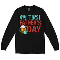 Black my first father's day Long Sleeve Tee - Artiststas