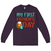 Plum my first father's day Long Sleeve Tee - Artiststas