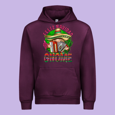 Feliz Navidad Gnome Urban Hoodie Designed By Nancycooperartshop