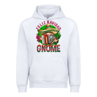 White Feliz Navidad gnome Urban Hoodie - NancyCooperArtShop