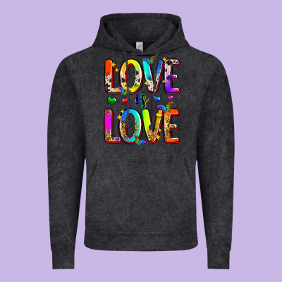 Love Is Love Vintage Hoodie Designed By Zillion Design Studio
