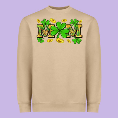 St. Patricks Day Mom Heavyweight Sweatshirt Designed By Neo Western