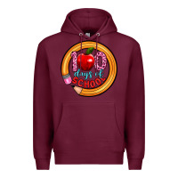 Burgundy 100 days of school Premium Hoodie - Artiststas