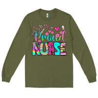 Army Green proud nurse Long Sleeve Tee - BundleAndBundleShop