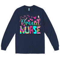 Navy proud nurse Long Sleeve Tee - BundleAndBundleShop