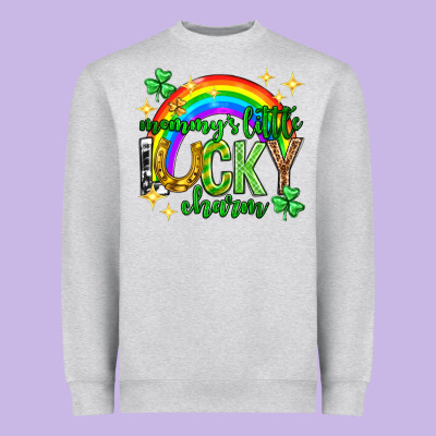 St. Patrick's Day Mommy's Little Lucky Charm Heavyweight Sweatshirt Designed By Neo Western