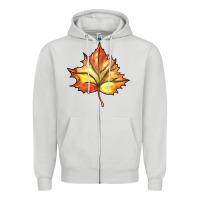 Dove Grey withered leaf Zipper Hoodie - BarkalooDesign