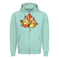 Seafoam withered leaf Zipper Hoodie - BarkalooDesign