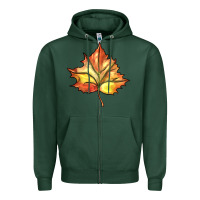 Sports Green withered leaf Zipper Hoodie - BarkalooDesign