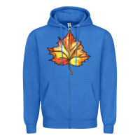True Royal withered leaf Zipper Hoodie - BarkalooDesign