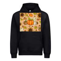 Black Fall Pumpkins and Sunflowers with Leopard Urban Hoodie - texasbilliewilder